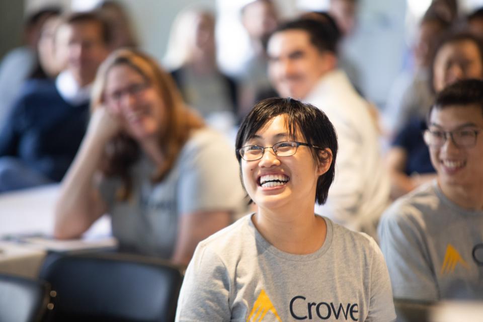 Crowe colleagues volunteering at our Crowe Gives Back event.