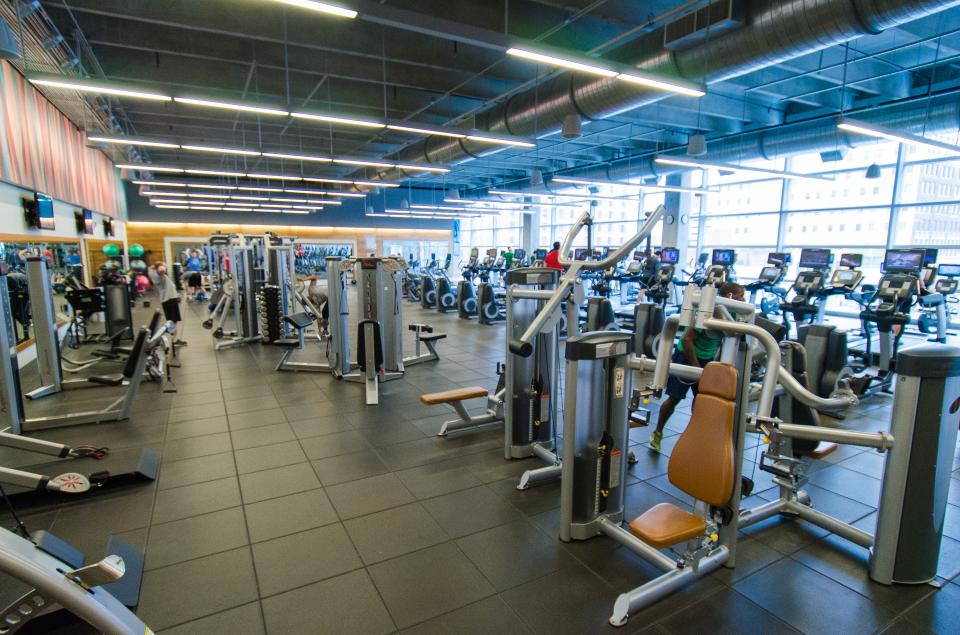 Devon's onsite wellness center in Oklahoma City is free for employees who work out at least five times per month. Field employees also are reimbursed for wellness center memberships.