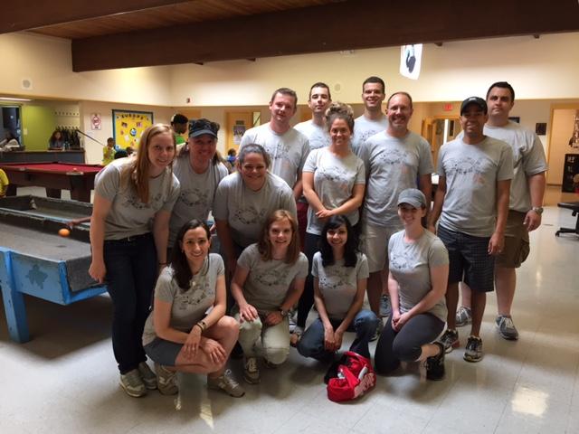 Employees volunteering at the Boys and Girls Club