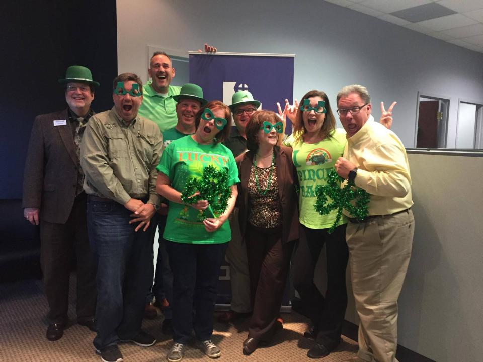 Jacksonville Branch decked out in green for the St. Patrick’s Day “green” contest