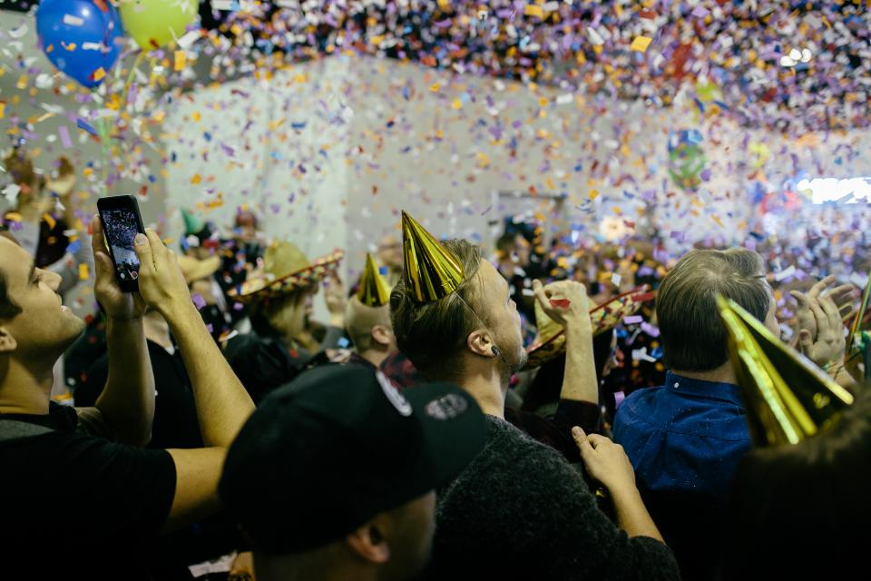 Celebrate! We always take the time to celebrate what God is doing in and through our church.