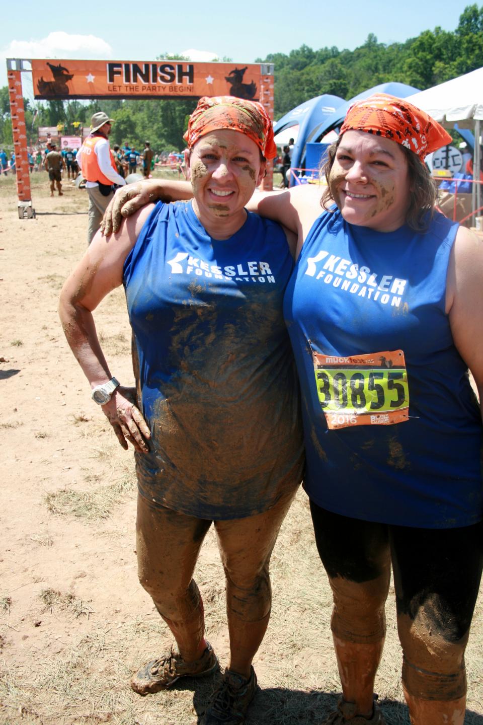 Employees Cherie Giraud and Lauren Strober at the MuckFest, an event benefitting the National Multiple Sclerosis Society - June 2016.