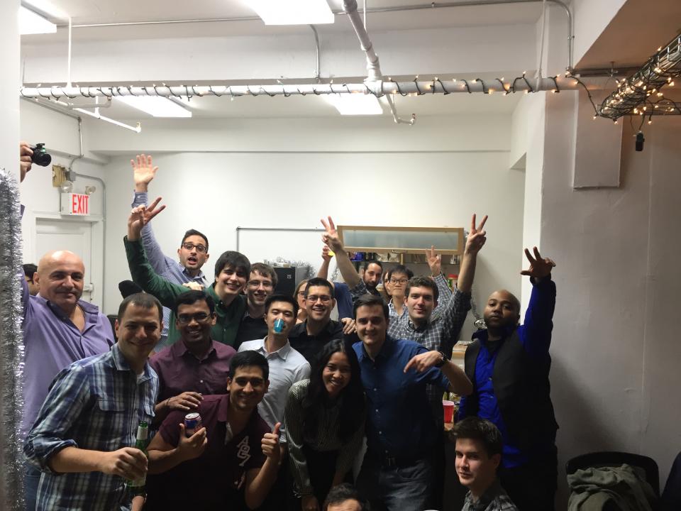 US team holiday celebration in the NYC office