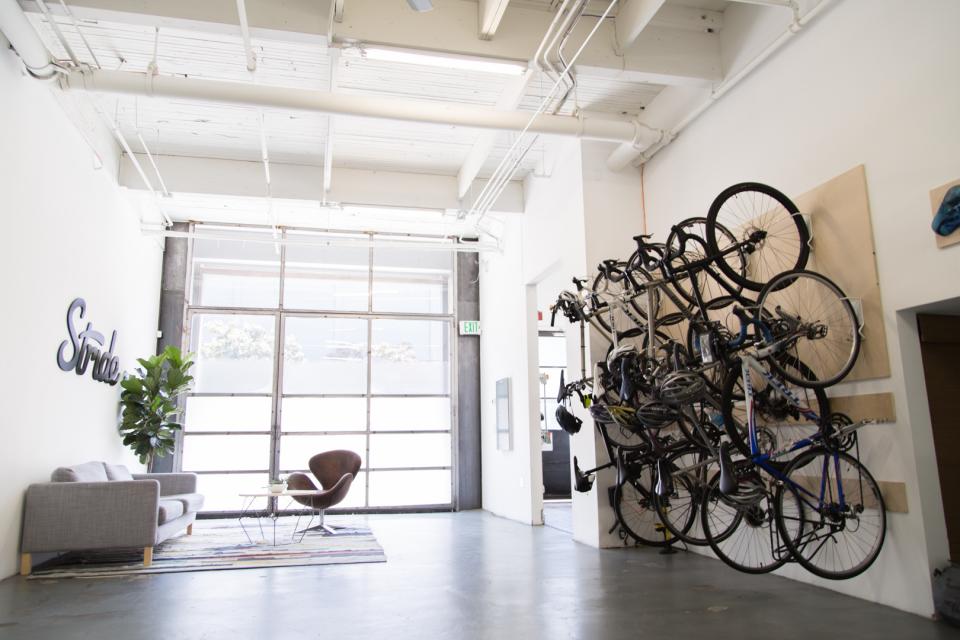 Stride has ample space for bike parking to encourage health and environmentally-friendly commuting. To date, 90% of employees commute without a car, over 60% by bike