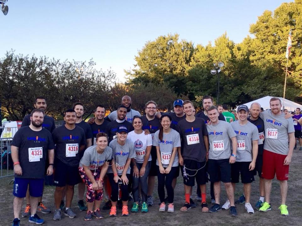 More than 20 employees run in Race Judicata to benefit the Chicago Volunteer Legal Services Foundation.
