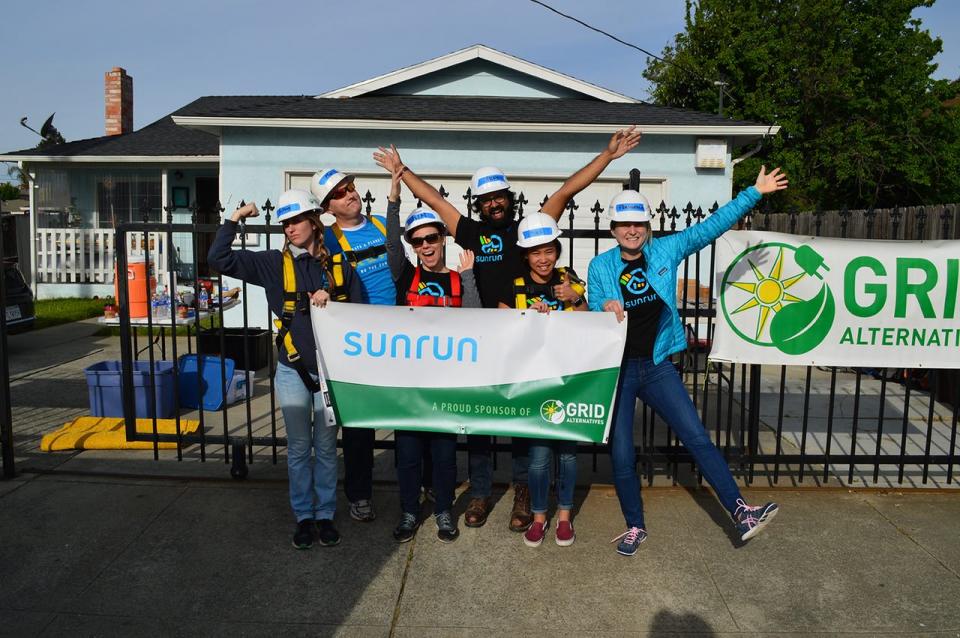 Sunrun Installers enjoying the view while creating a planet run by the sun.