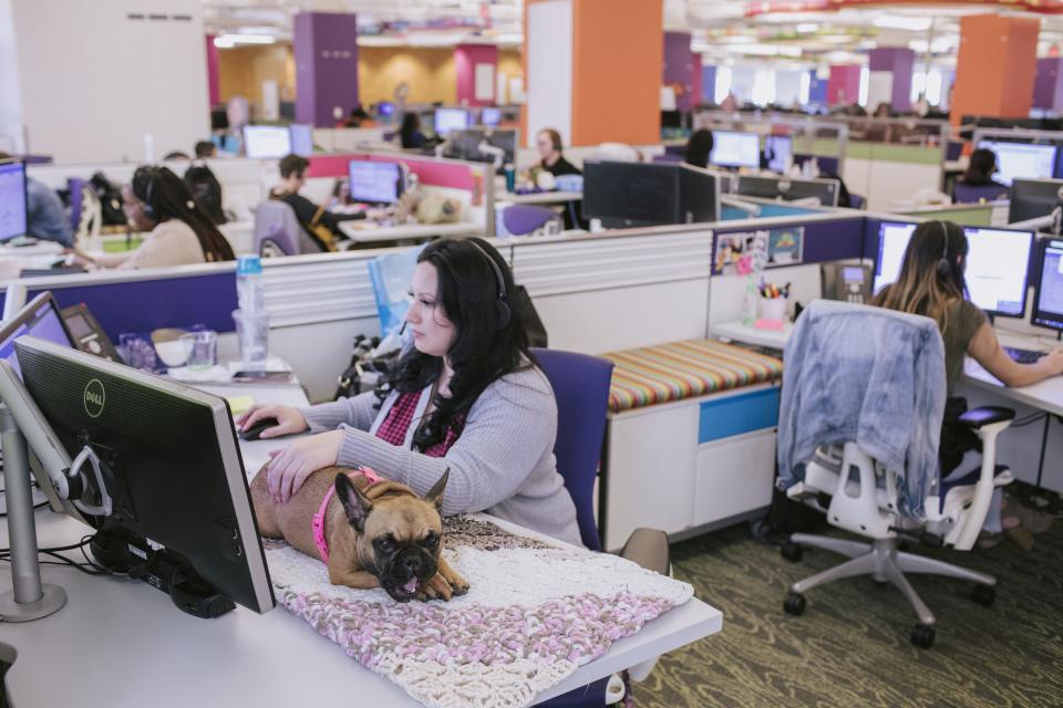 Team members hear messages of empowerment and growth at an internal women's conference in 2019.