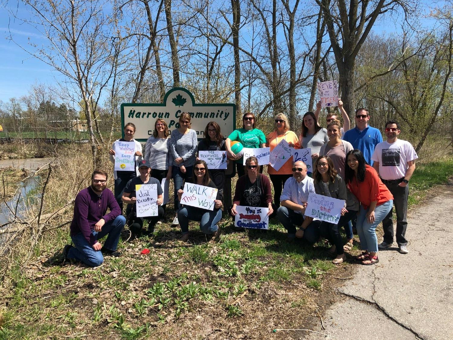We celebrated Earth Day by taking a walk in a local park. Thank you, Earth! 
