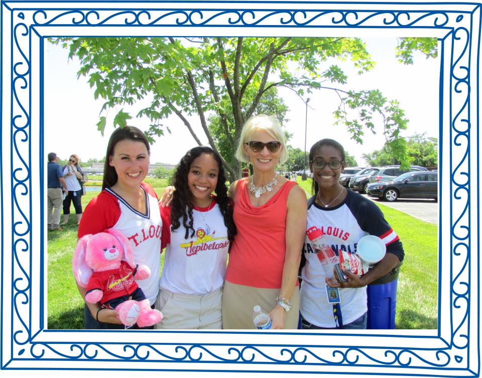 Sharon John (CEO) with Interns at the Annual Summer Picnic