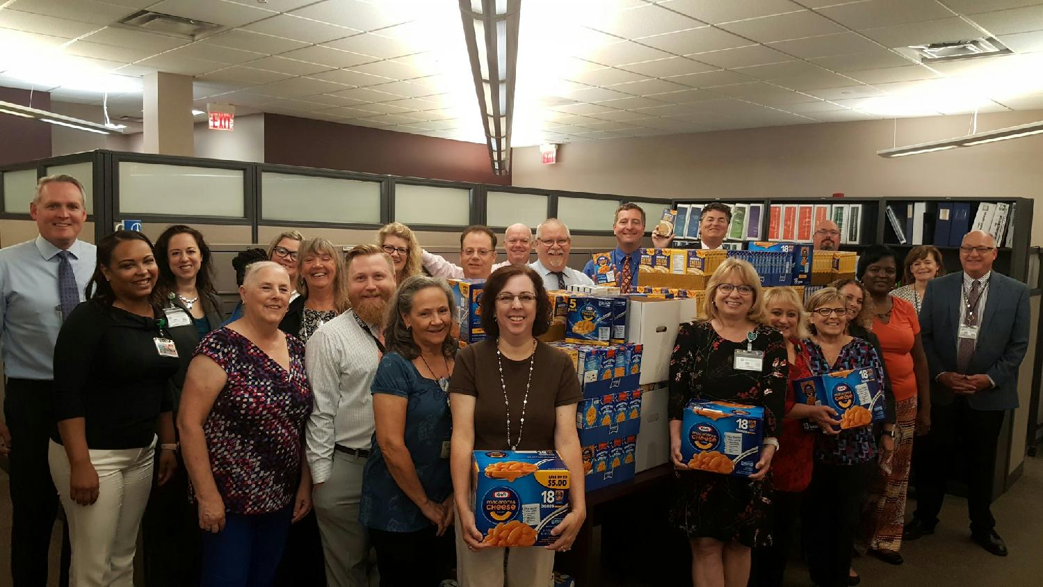 Team members across the health system worked together to restock pantries at local food banks in honor of Nurses Week.