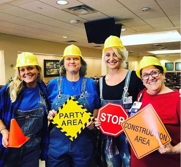 Colleagues show they are “All In” during Healthcare Appreciation Week.