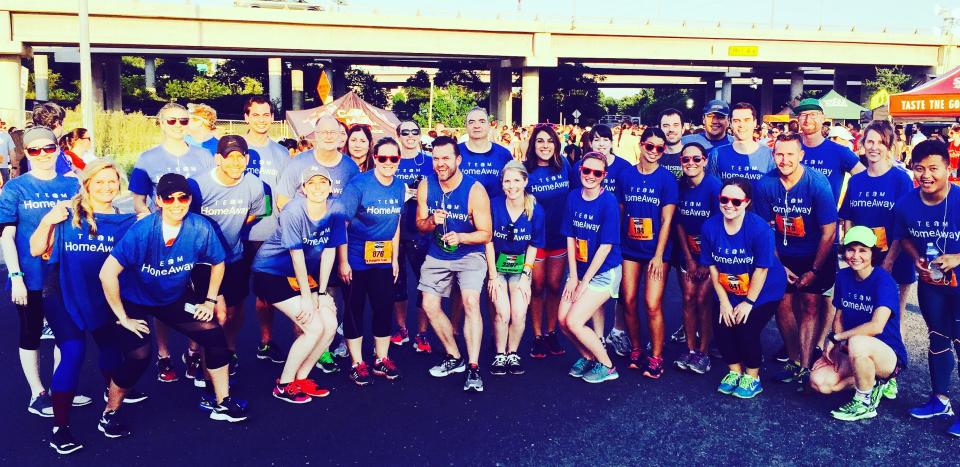 HomeAway Team at the Moonlight Margarita run, benefiting the Austin Trail Foundation