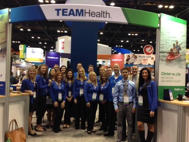 TeamHealth recruiters gather for the American College of Emergency Physicians recruiting trade show.