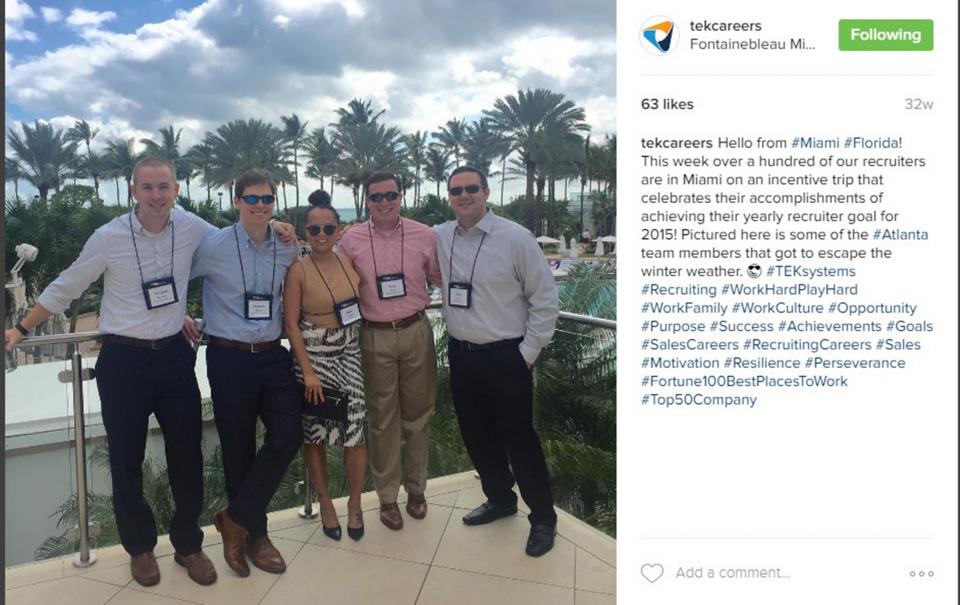 Here are some of our Atlanta recruiters that attended our Recruiter Incentive Trip in Miami for achieving their yearly recruiter goal in 2015!