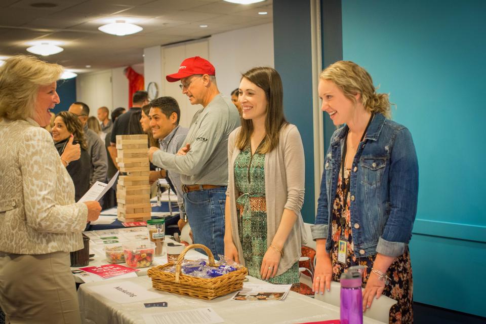 Meeting and greeting at the Career Fair