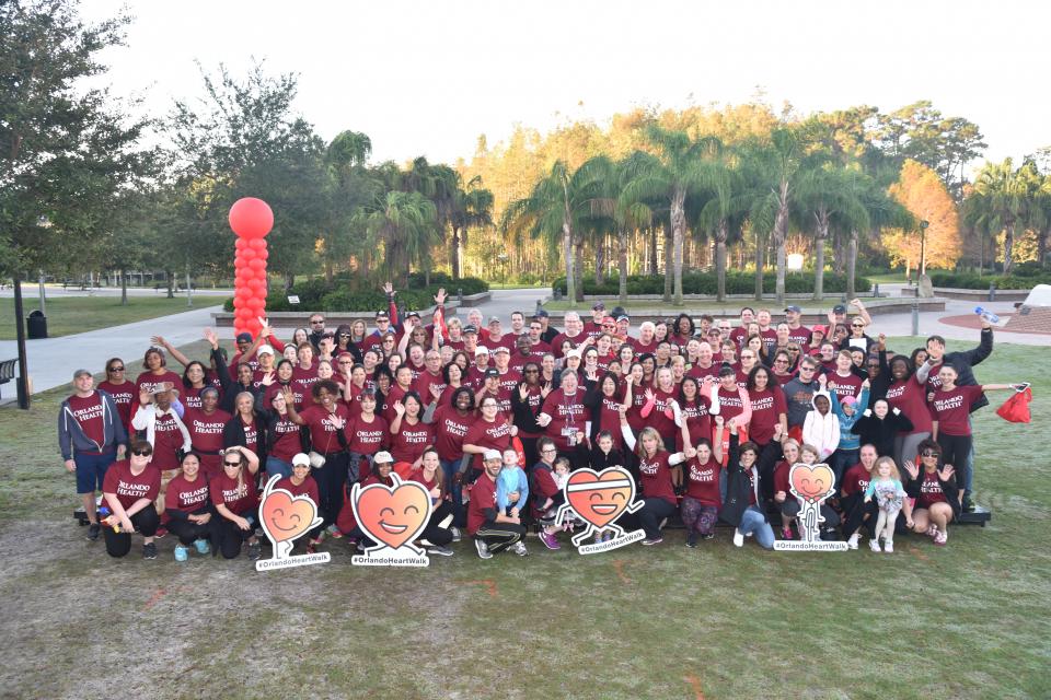 Honorees at Orlando Health’s annual Service Awards Banquet explore the “Walk of Fame” celebrating 25-year team members.