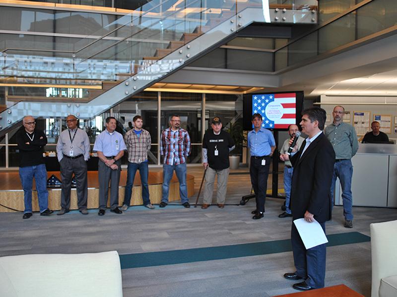 Compuware Veteran's being recognized during our Veteran's Day recognition event