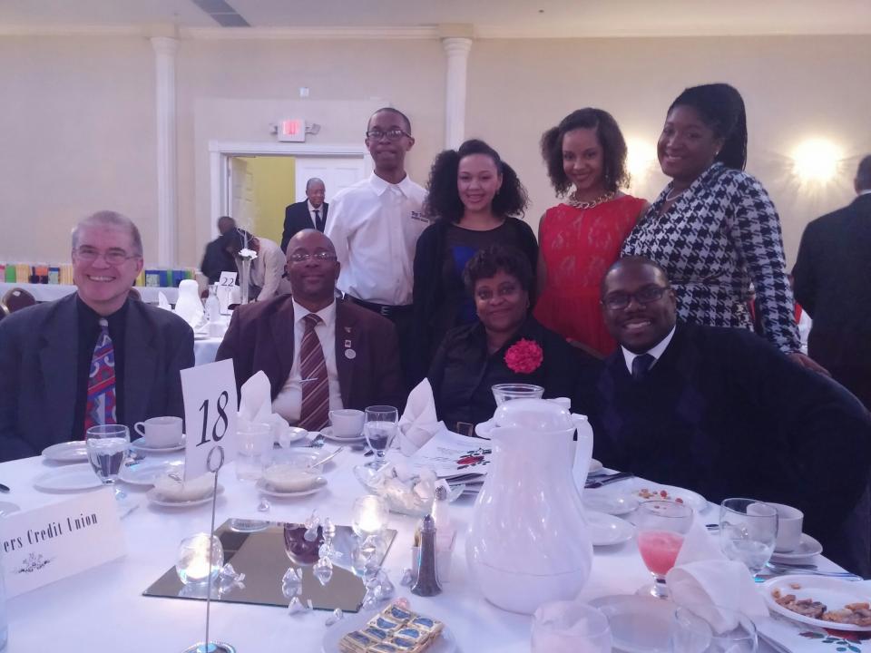 Attending the Most Influential African American Banquet we sponsor.