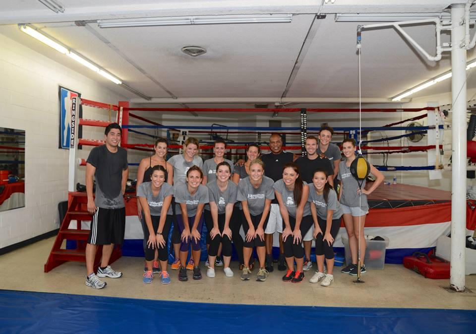 Sales team boxing with Paul Vaden