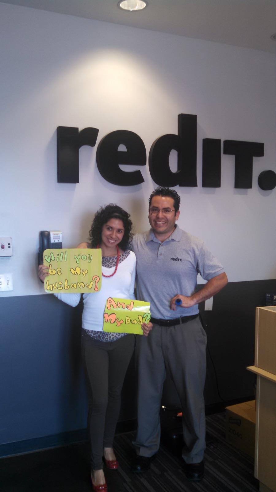 redIT employee gets engaged at work!