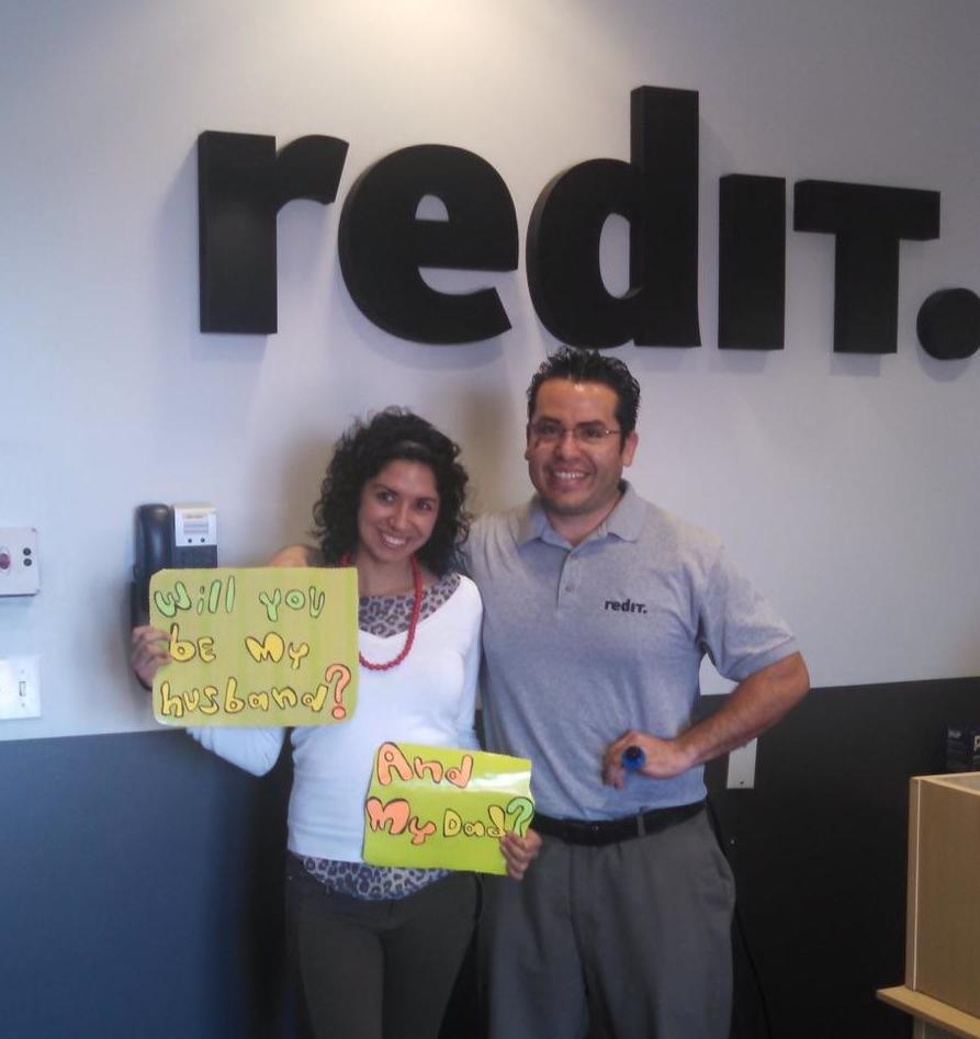 redIT employee gets engaged at work!