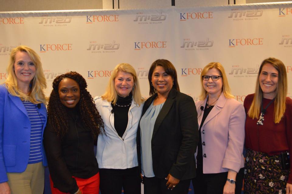We had a panel discussion moderated by our COO Kye Mitchell and Board Member, retired General Ann Dunwoody, the first female four-star general in U.S. history, and several other inspiring female members of the KforceFamily