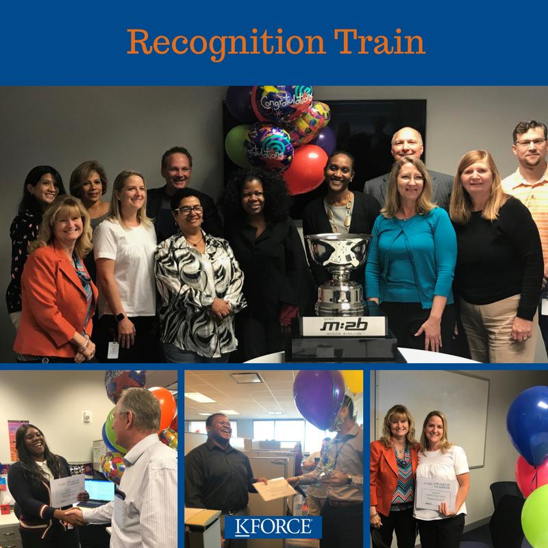 Recognizing our employee and teams of the quarter with our Recognition Train