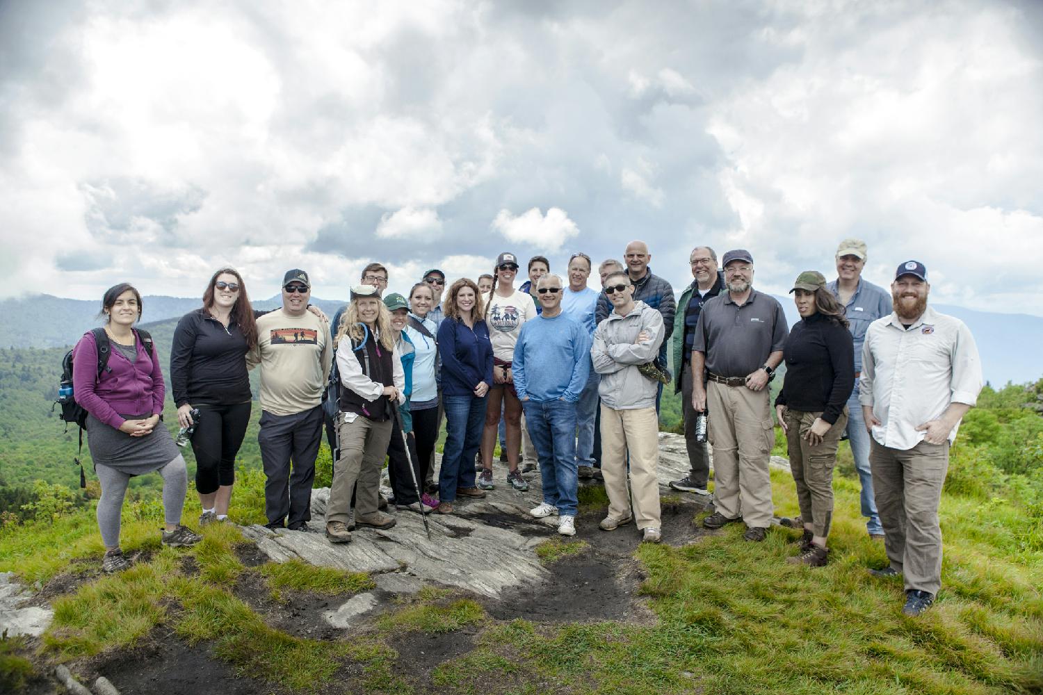 Our sustainability team with customers on field trip.