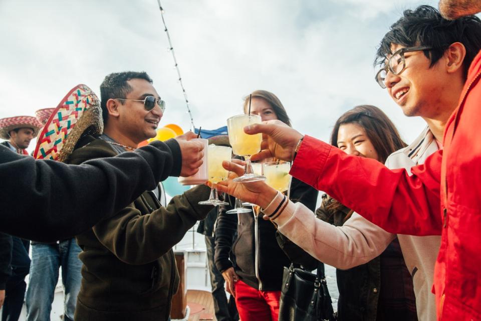 Cheers! Our Cinco de Mayo yacht party was a blast.