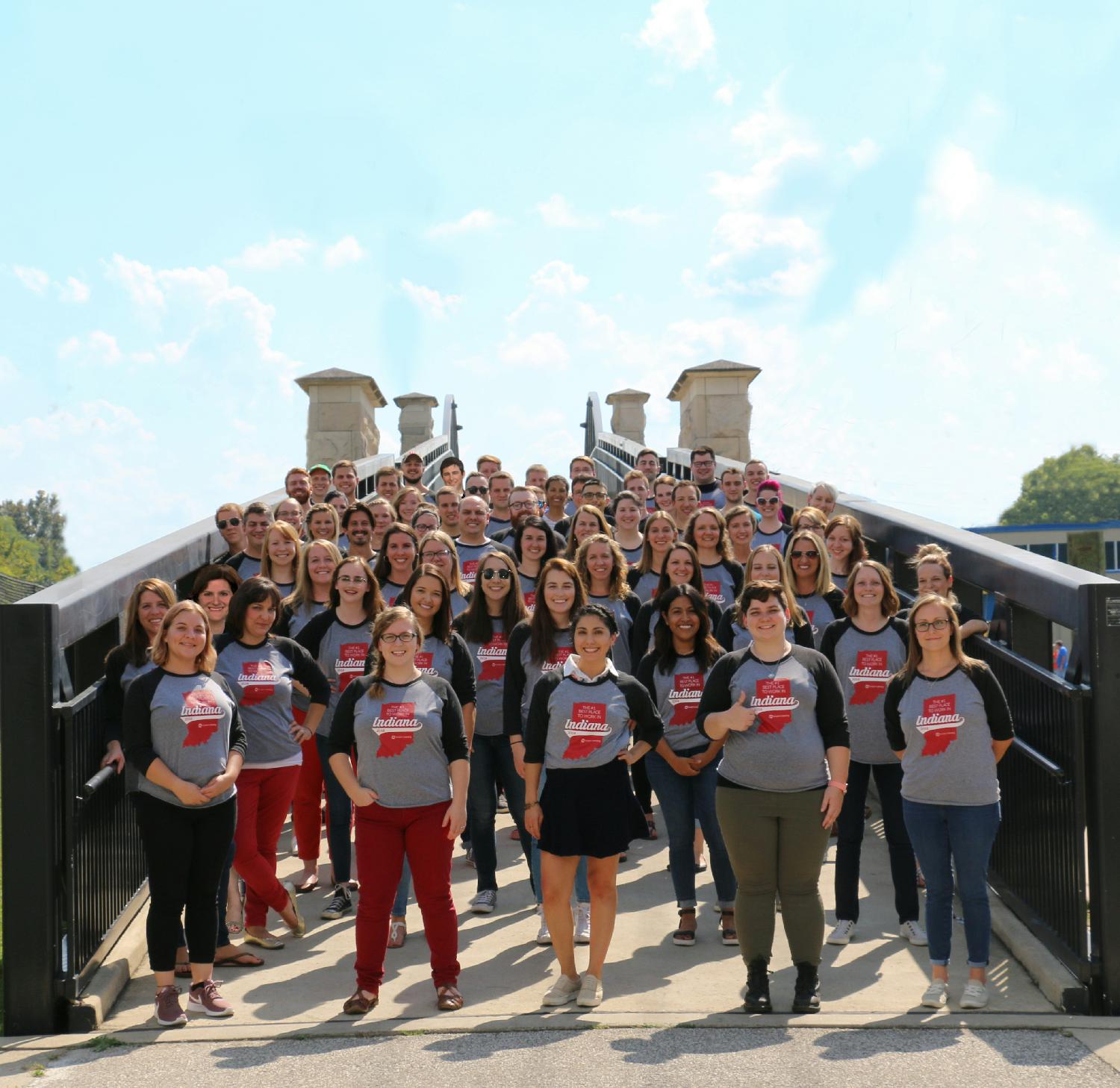 Team photo on Bloomington's B-Line Trail