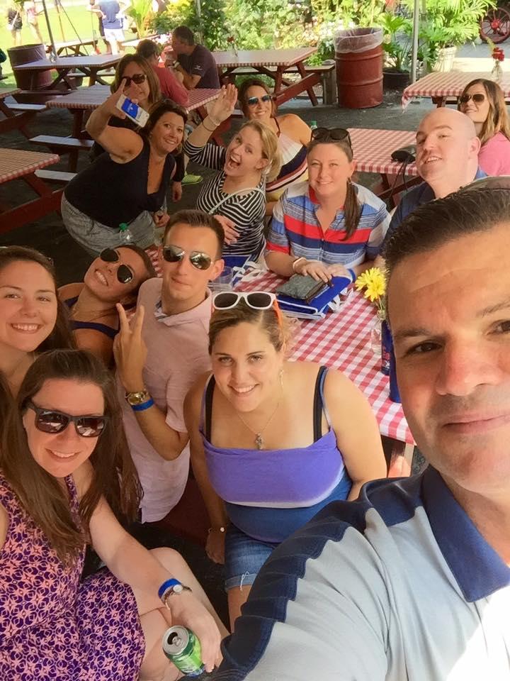 HR takes a selfie at the company's summer outing.