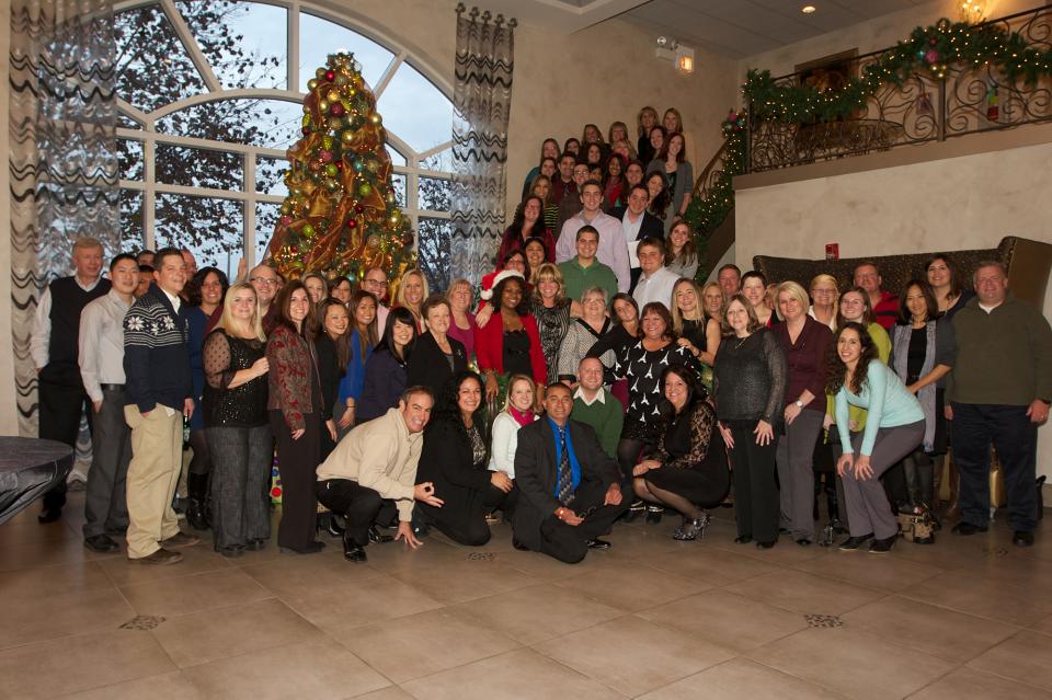 Employees at our holiday party anxious to win raffle prizes!