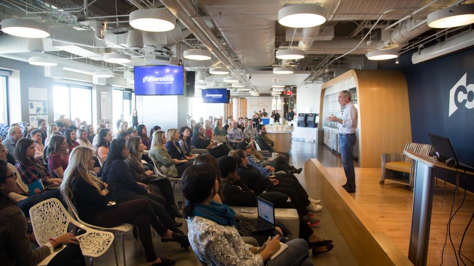 Our President of Global Field Operations, Jeff Lautenbach, addresses the company on Development Day, sharing his life story and important tips for staying motivated during times of change.