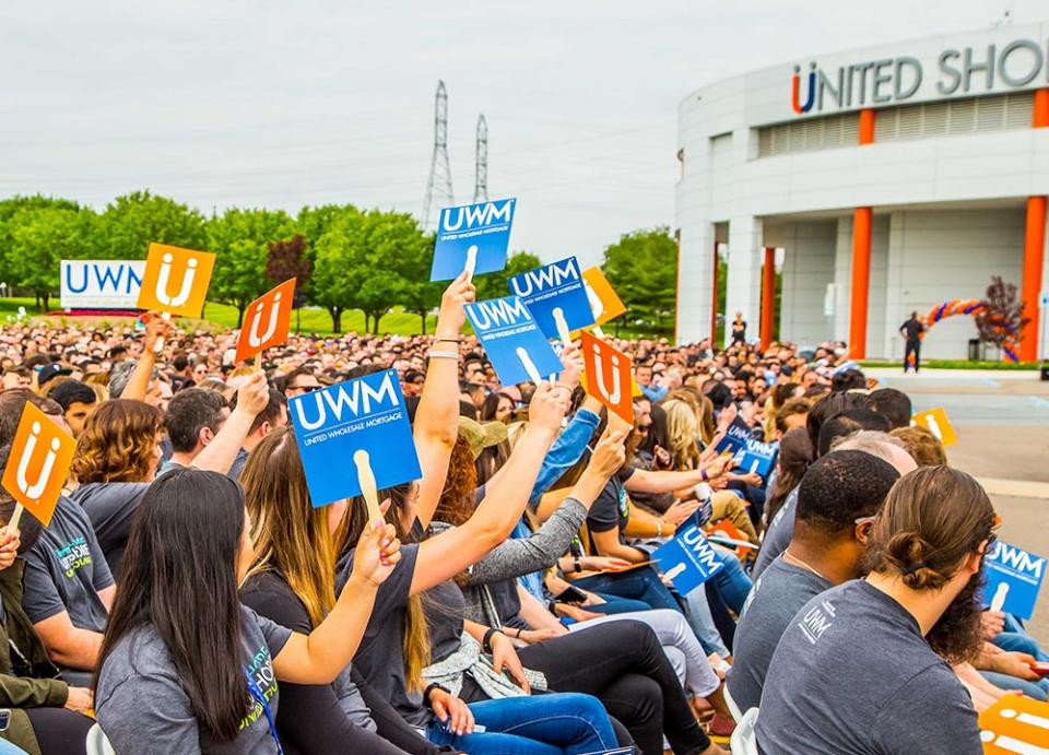 The 2021 Company-Wide Rally at UWM's campus. 