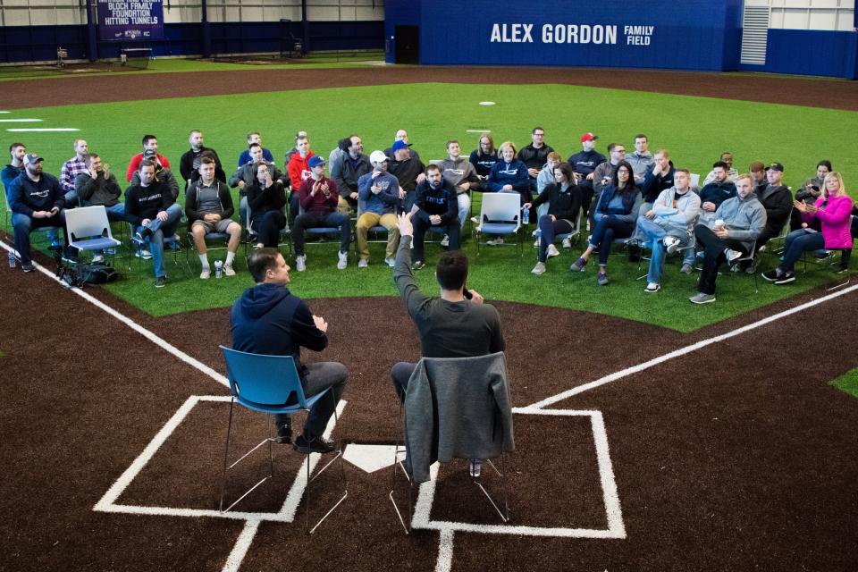 We surprised all of our employees for our quarterly all hands meeting and took them to the Kansas City Urban Youth Academy. Not only did we get to tour the facility, we also played a company wide wiffle ball game.