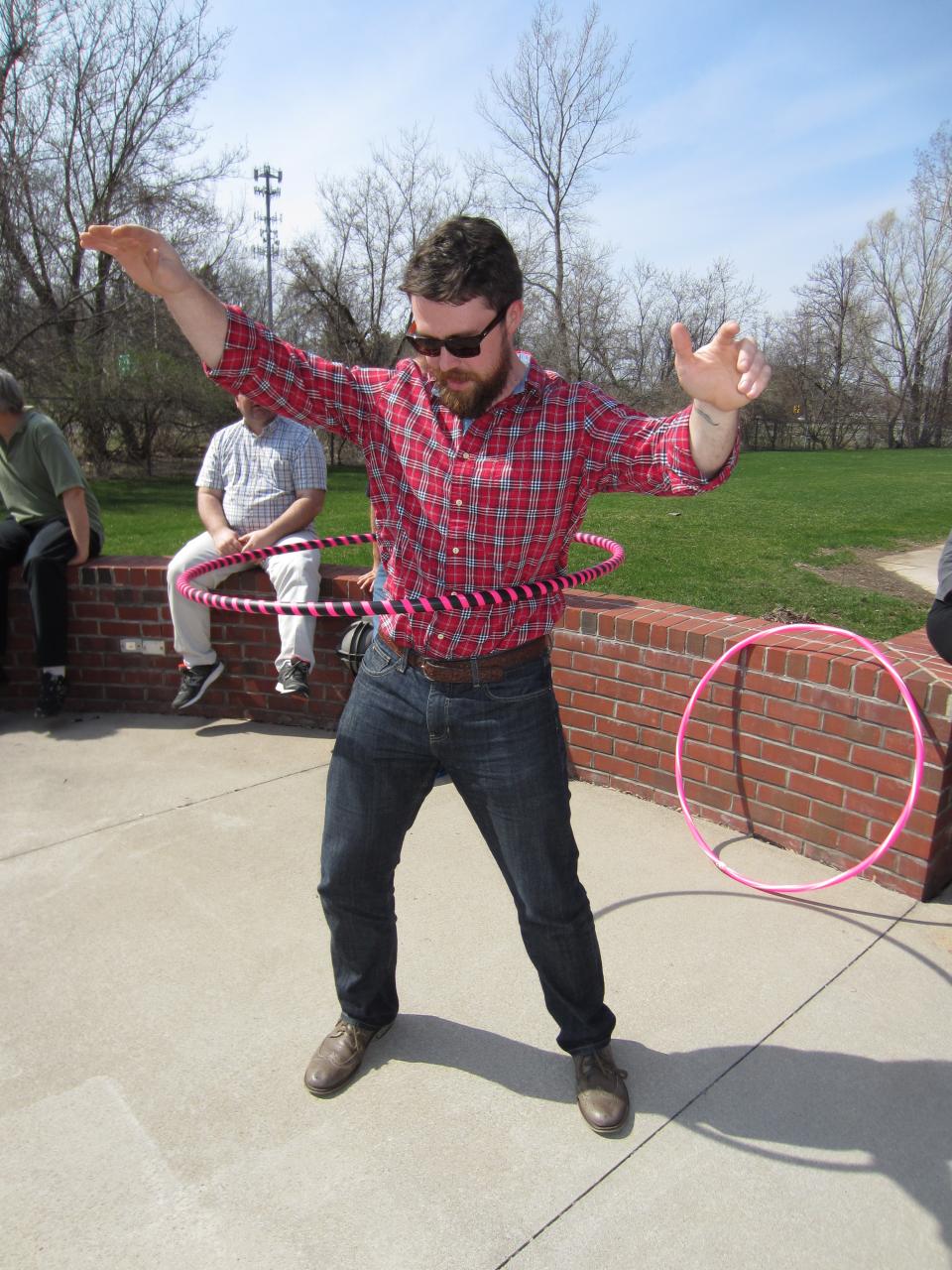 Hula Hooping on a Warm Day