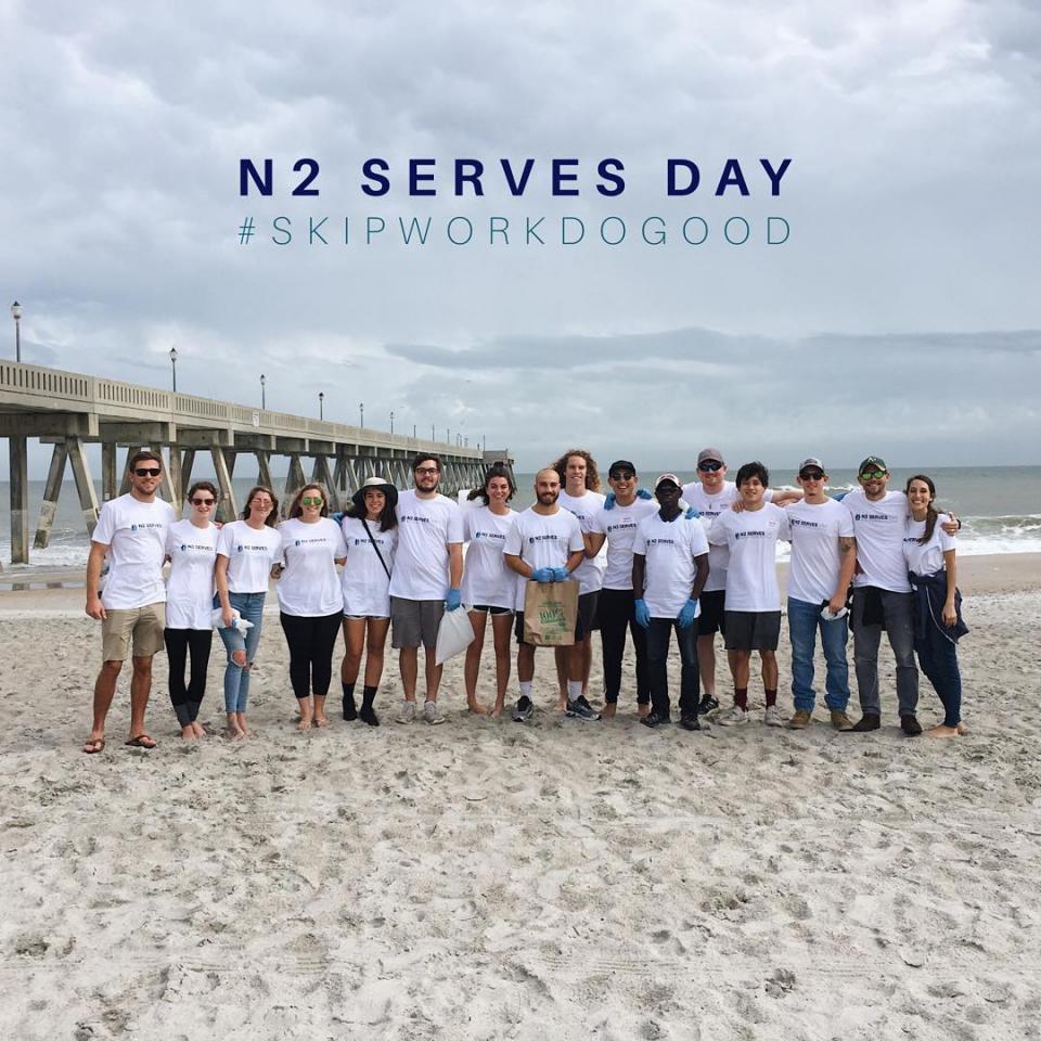 On N2 Serves Day, a group of team members cleaned the local beach