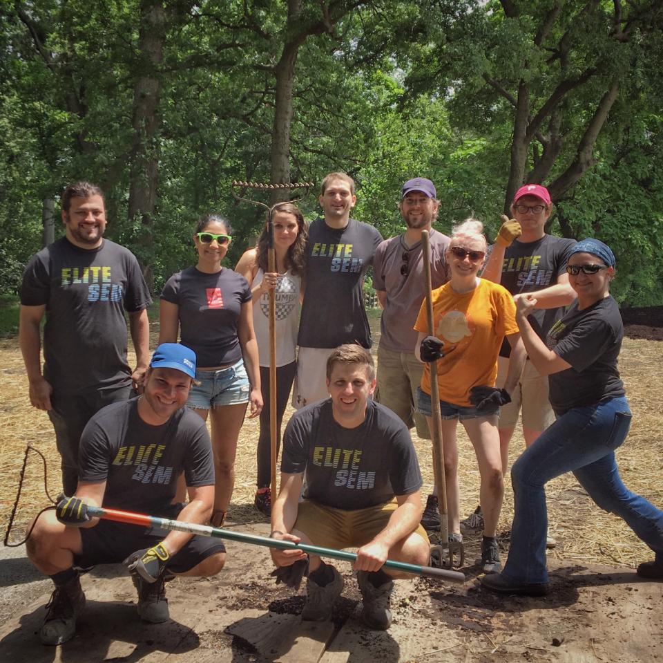 Our Philly office doing some community service during our Day of Service