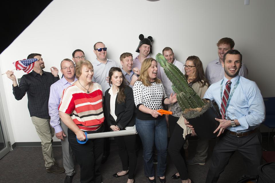 Our Sales and Marketing teams showing off our fun side.