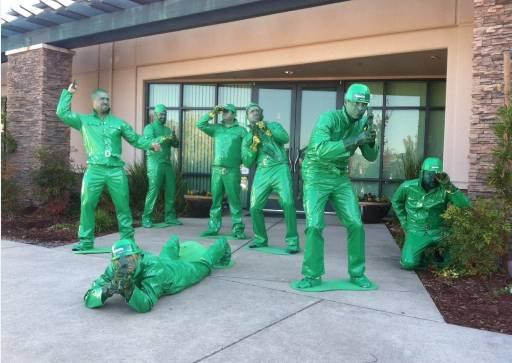 SolarCity employees take Halloween very seriously. Our Green Army Men here.