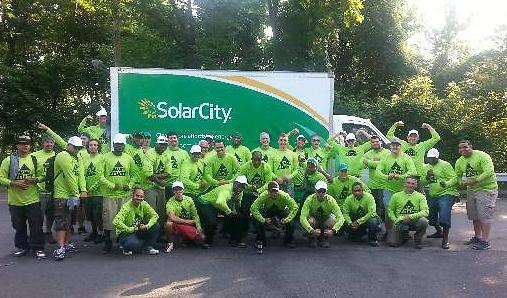 Our Green Monstah solar installation crew at work on the \