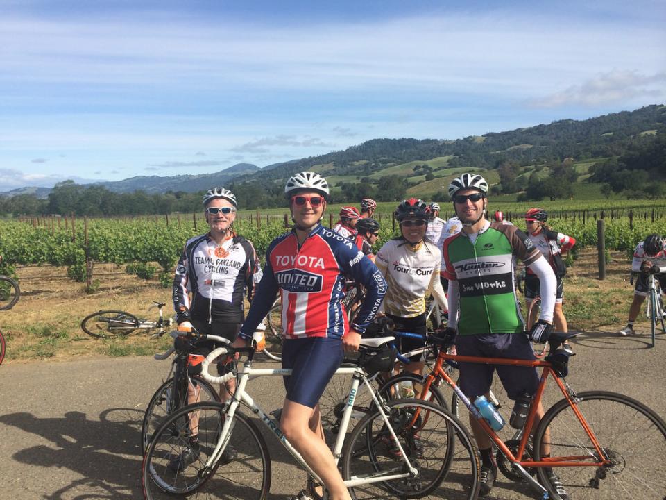 Employees participating in Tour de Cure