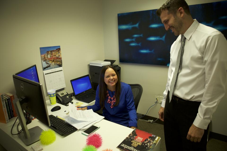 Bristal and Tim getting ready for training!