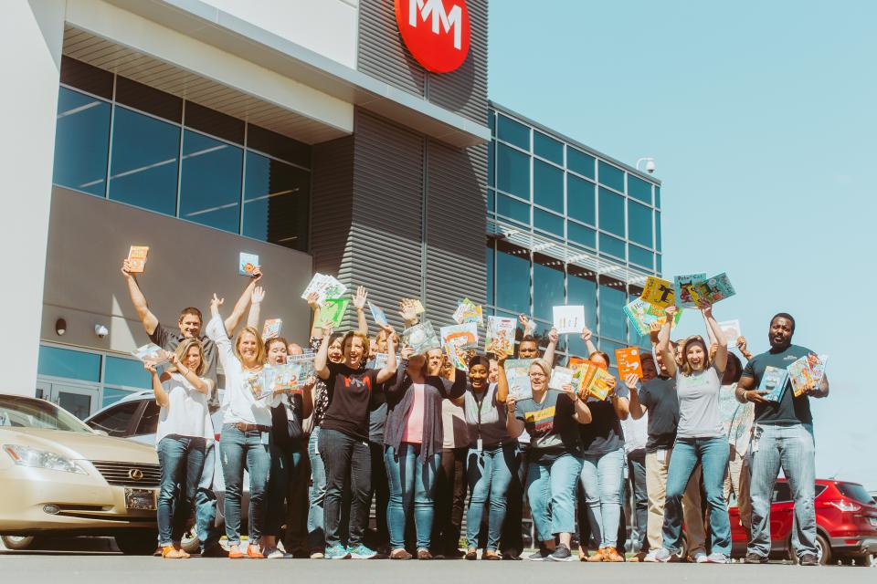 Movement Mortgage employees rallied together to put together a book drive that benefited the Movement School in Charlotte, N.C.