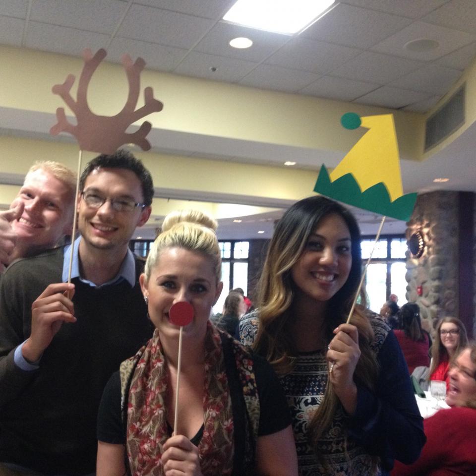 OneGuard employees having some fun at our company Christmas party