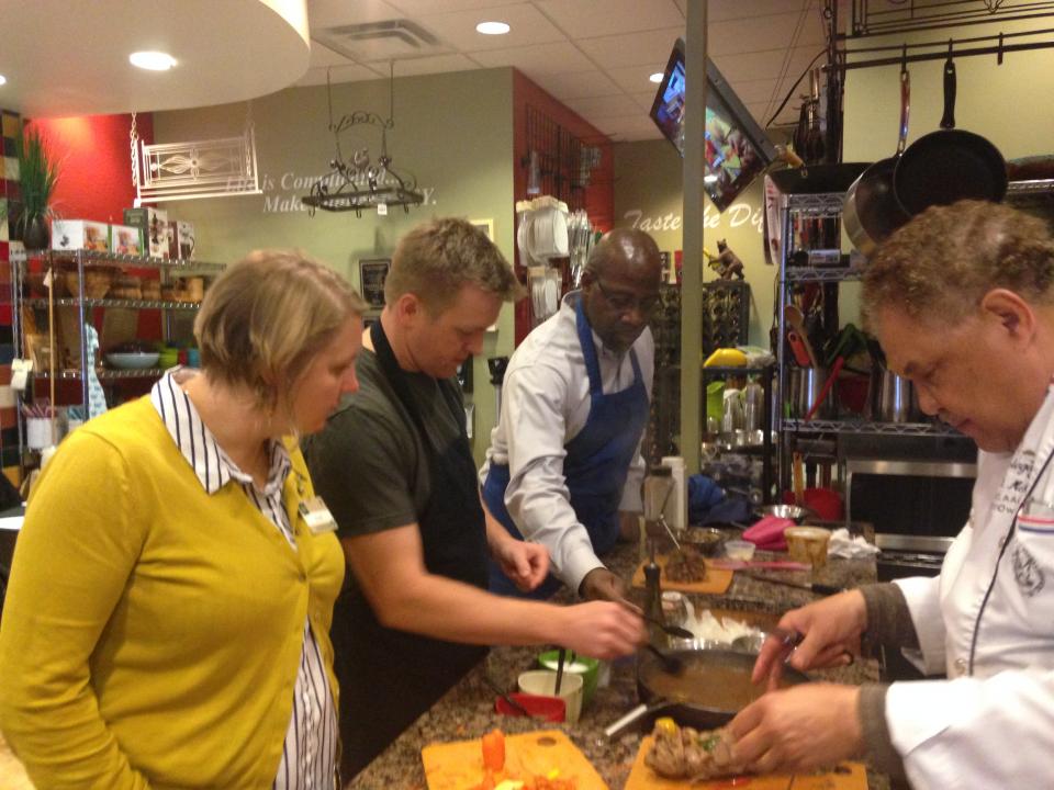 team building in the kitchen