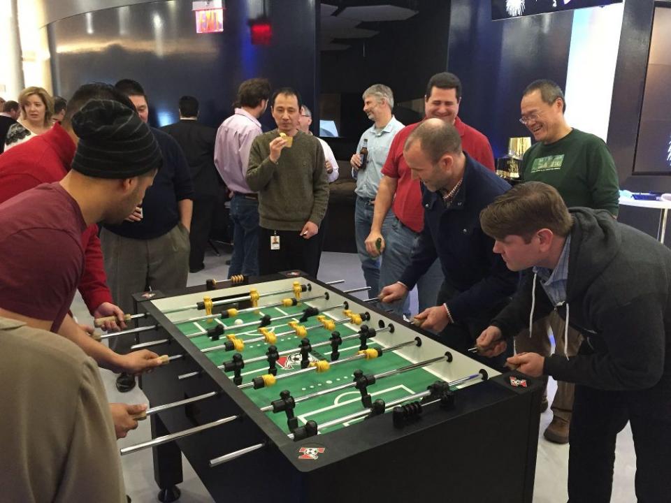 Foosball with the CEO, Bill