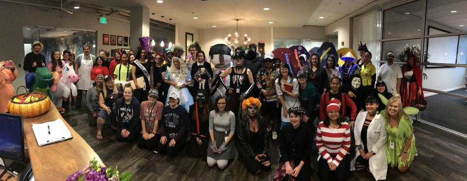 The Ellensburg, Washington branch celebrates Halloween as Team Evergreen! Definitely champions. 