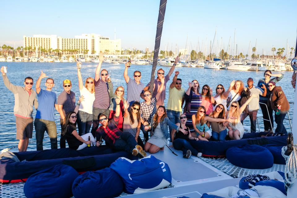 Company boat fun day