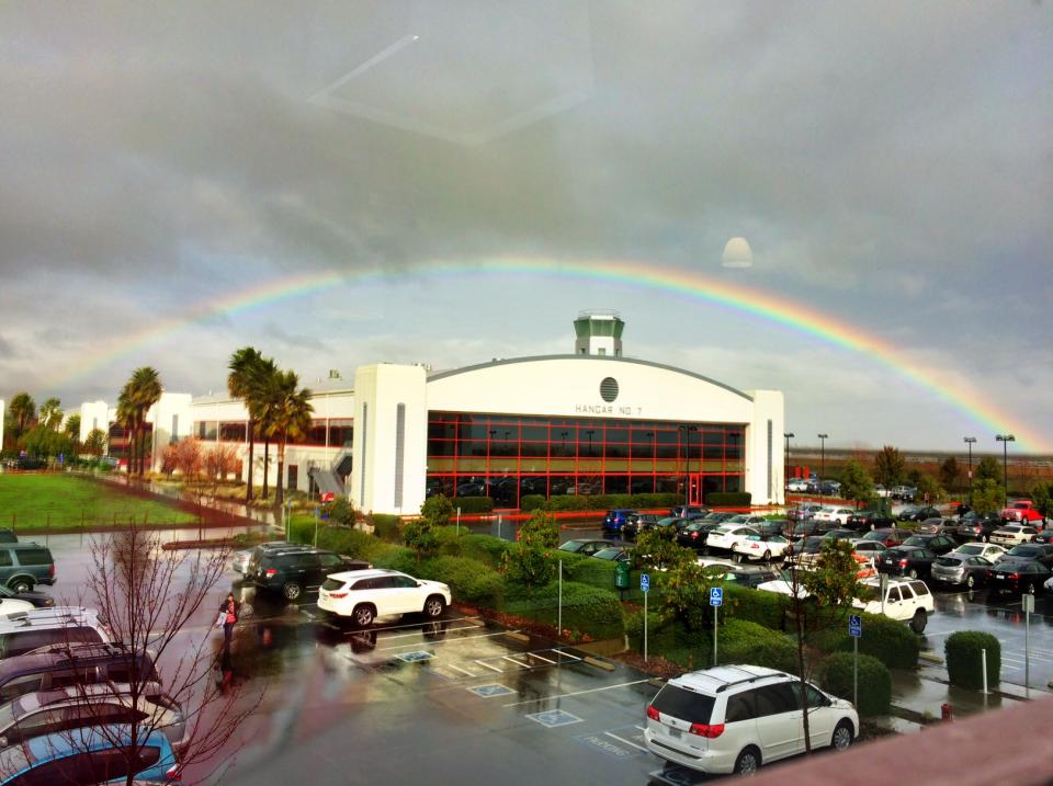 Rainbow over Hangar